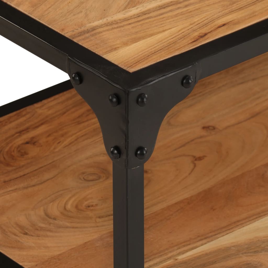 Couchtisch 40x40x36 cm Raues Mango-Massivholz