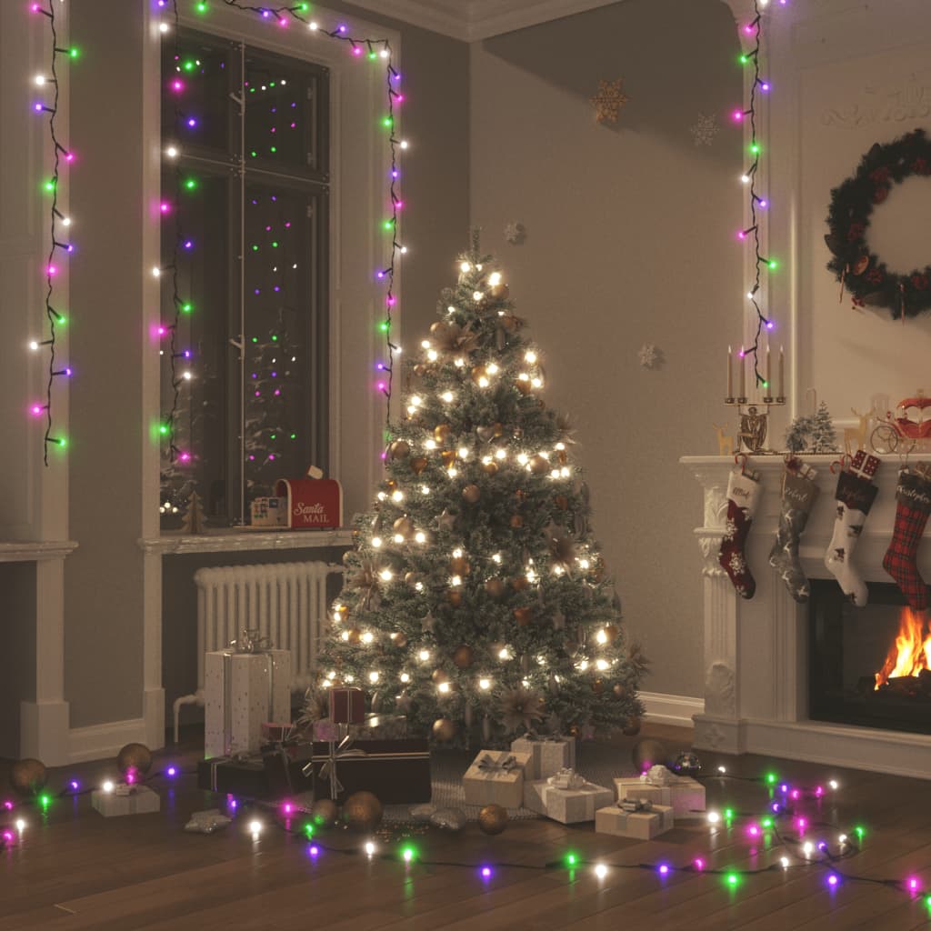 Lichterkette mit 400 LEDs Blau 40 m 8 Lichteffekte
