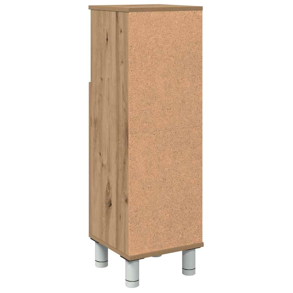 Badezimmerschrank Weiß 30x30x95 cm Holzwerkstoff