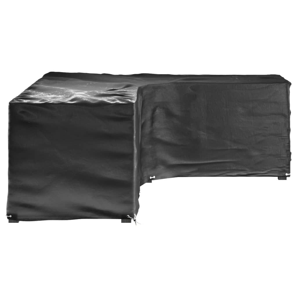 Gartenmöbel-Abdeckungen 2 Stk. L-Form 12 Ösen 250x250x90 cm