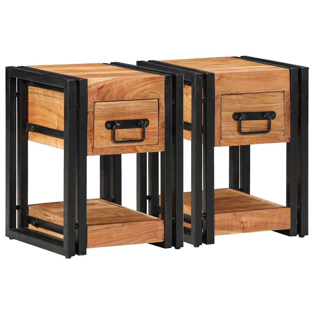 Nachttisch 40 x 35 x 50 cm Massives upgecyceltes Holz