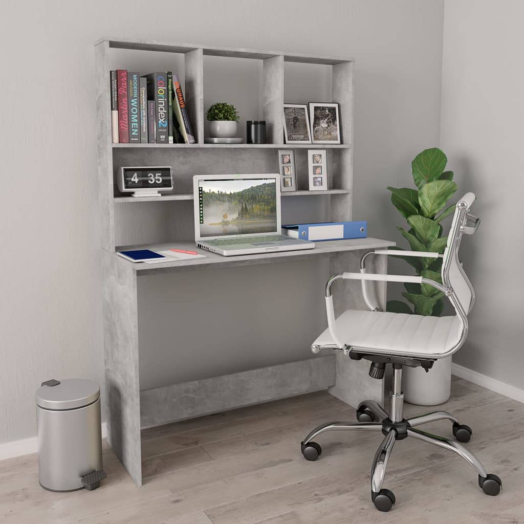 Schreibtisch mit Regalen Weiß 110x45x157 cm Holzwerkstoff