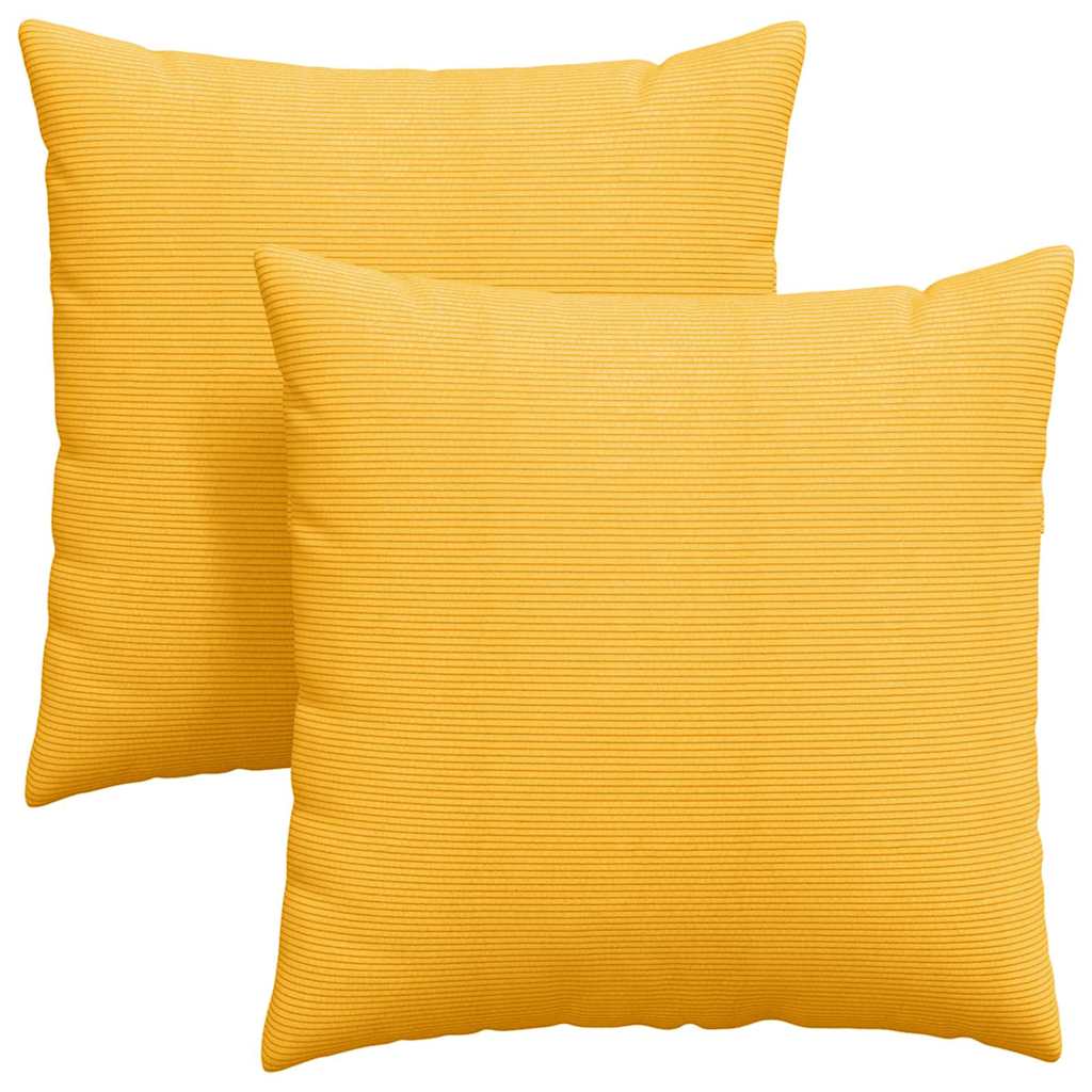 Sofakissen 2 Stück Hellgrau 50 x 30 cm Cordstoff