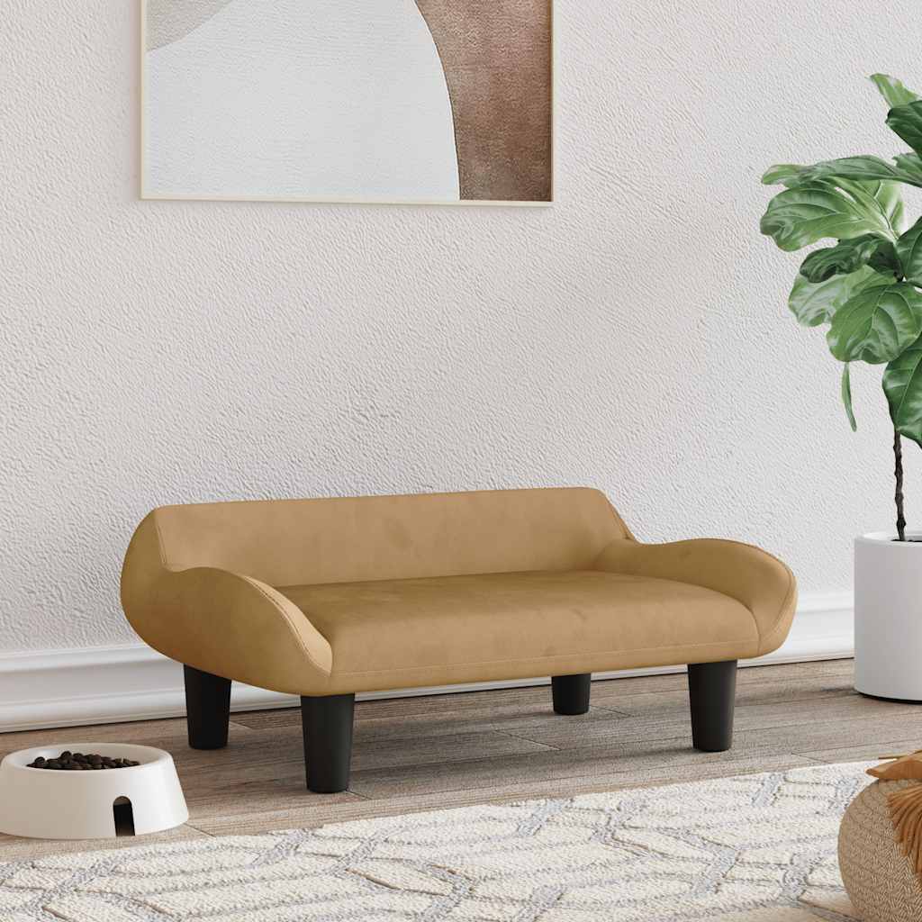Hundebett Creme 70x40x24 cm Stoff