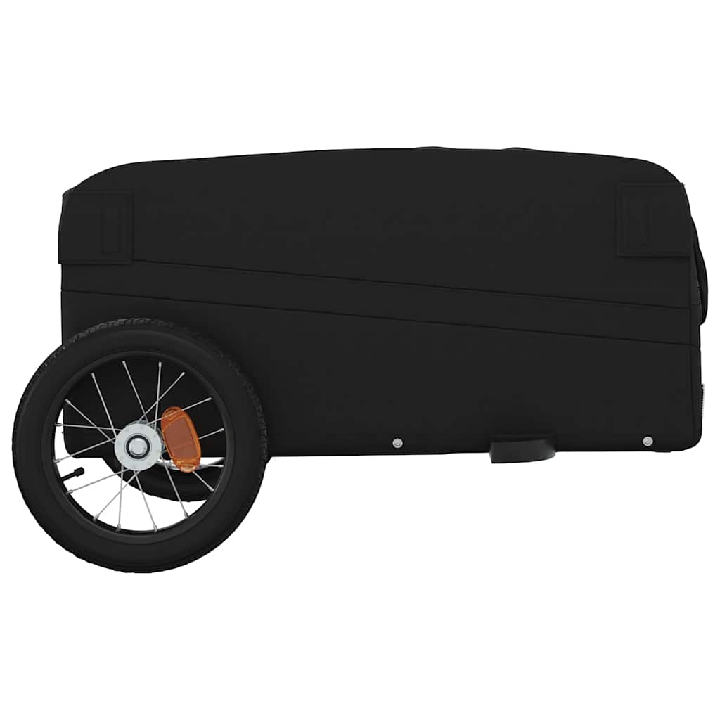 Fahrradanhänger Schwarz und Rot 30 kg Eisen