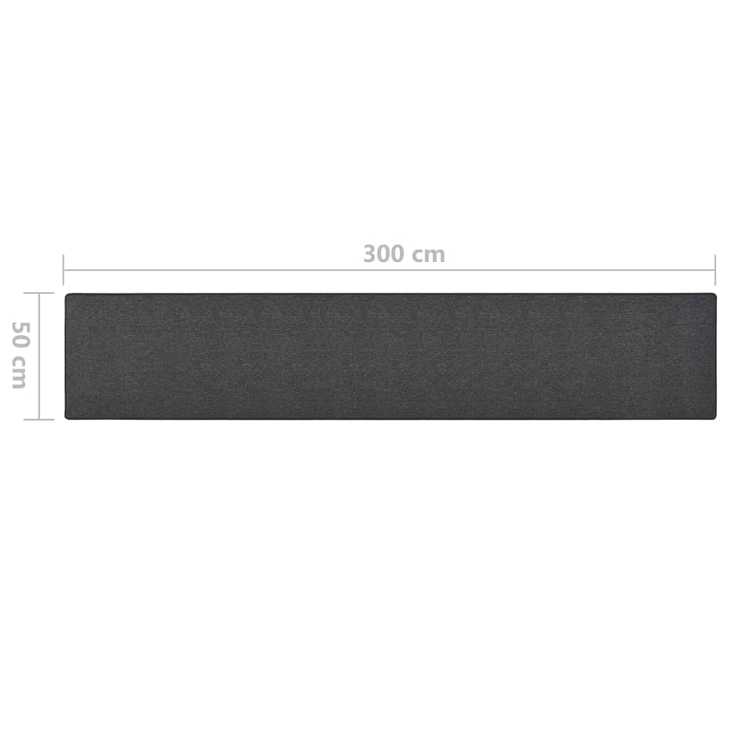 Teppichläufer Anthrazit 80 x 500 cm 100% Polypropylen