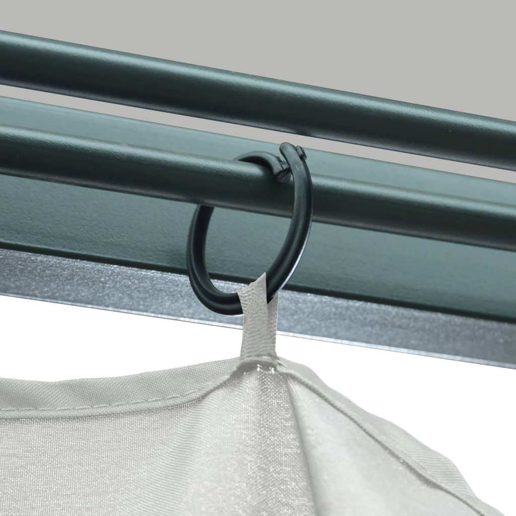 Pavillon mit Vorhang 300x300 cm Taupe Aluminium