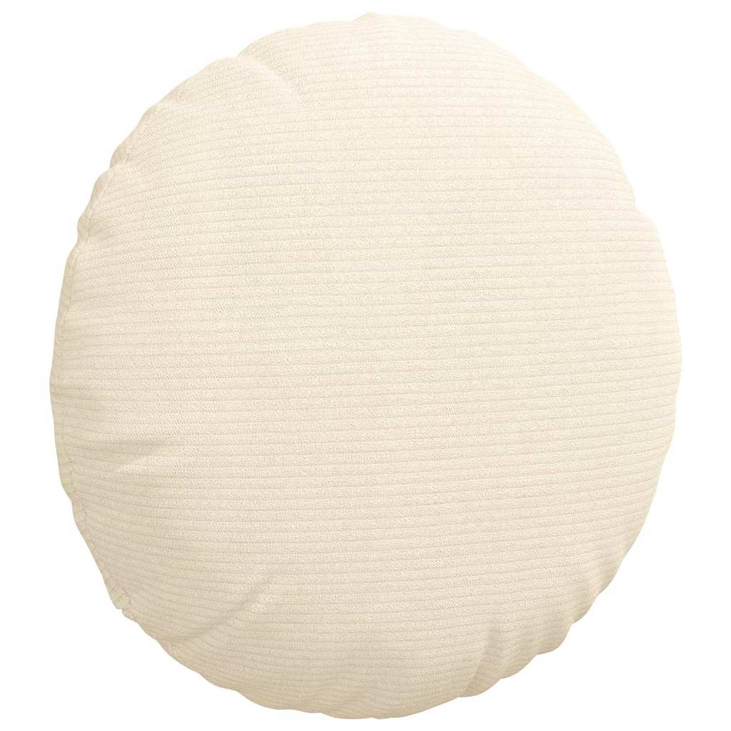 Sitzkissen 2 pcs Hellgrau Ø30 x 13 cm Cordstoff