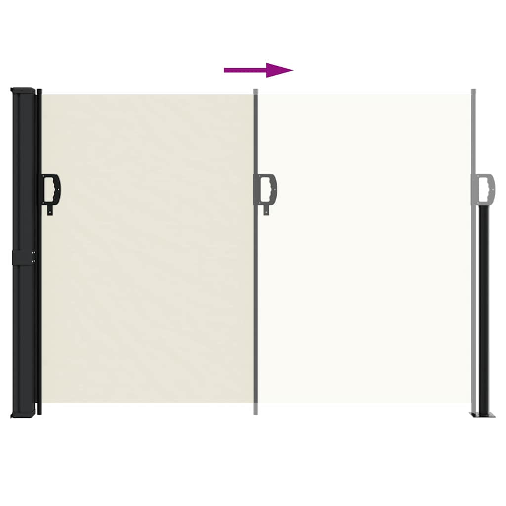 Seitenmarkise Ausziehbar Schwarz 100x300 cm
