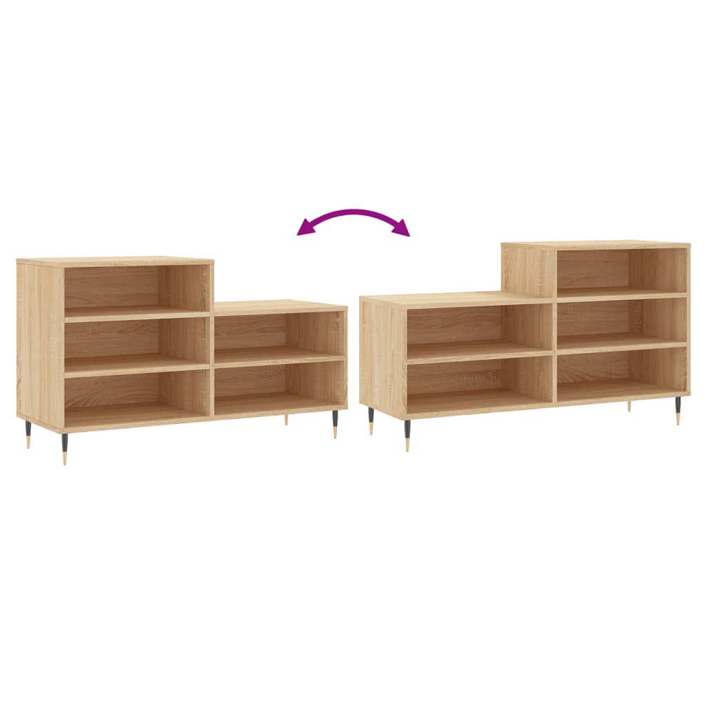 Schuhregal Schwarz 102x36x60 cm Holzwerkstoff
