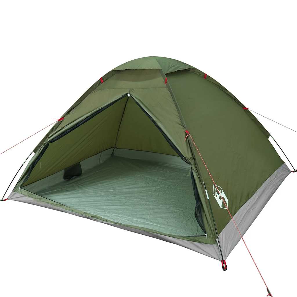 Kuppel-Campingzelt 2 Personen Olivgrün Wasserdicht