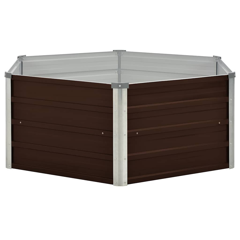 Garten-Hochbeet 129x45 cm Verzinkter Stahl Silber