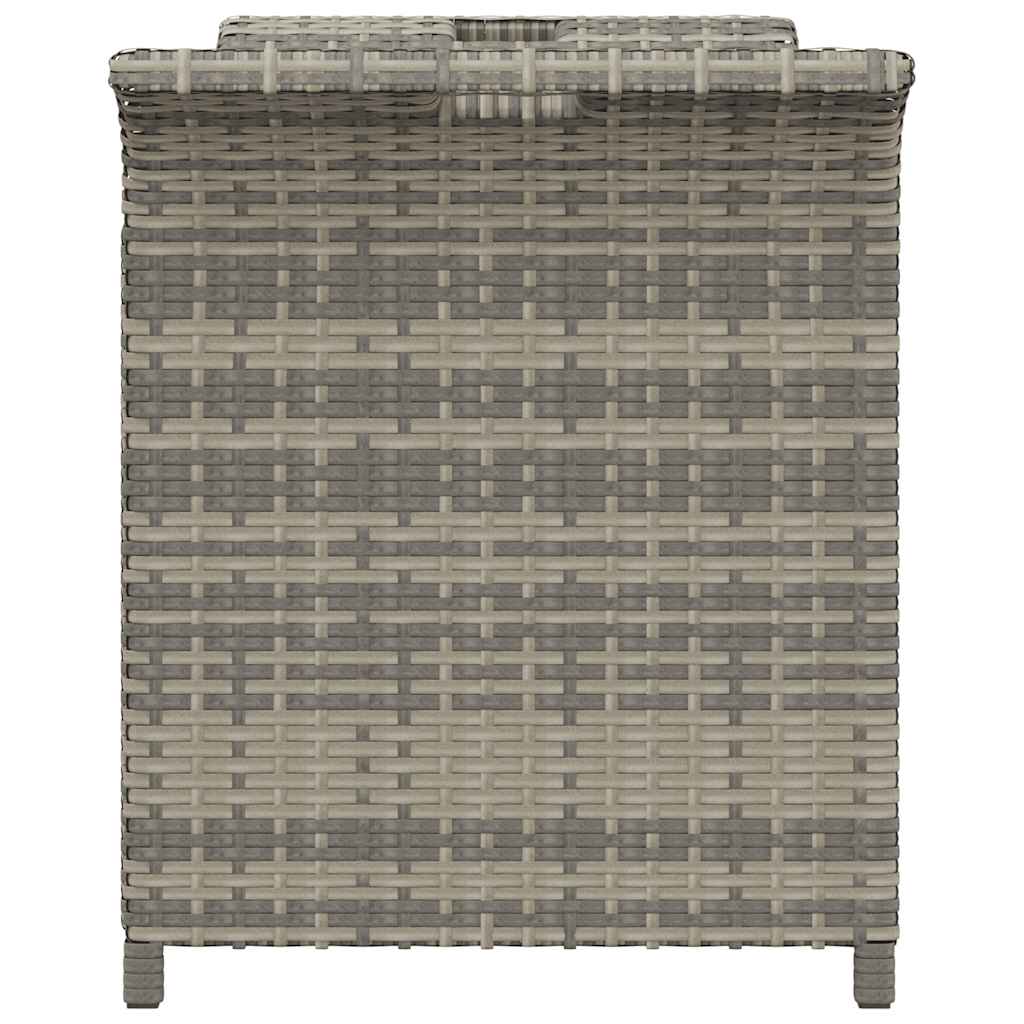 Gartenbank mit Kissen Braun 116x46x57 cm Poly Rattan