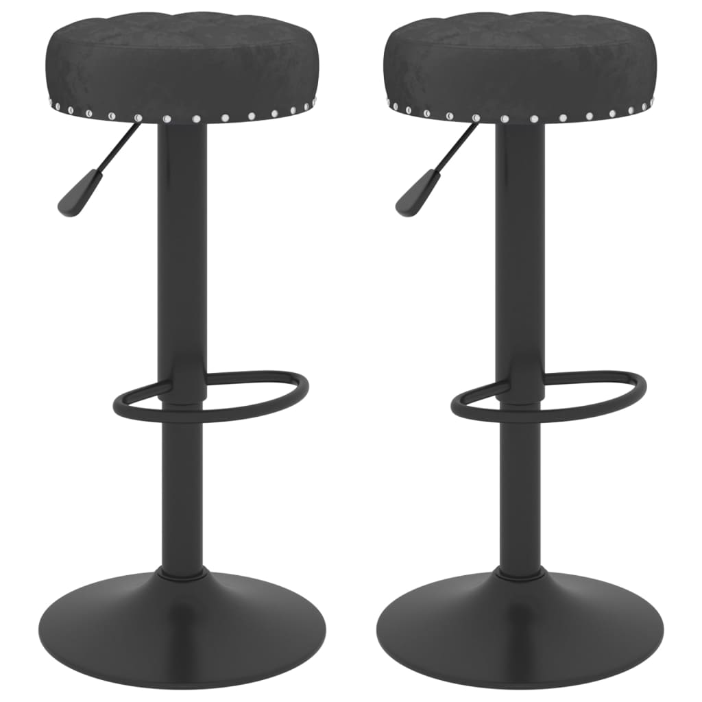 Barhocker 2 Stk. Creme Samt