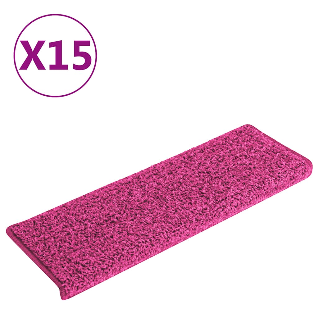 Stufenmatten 15 Stk. 65x21x4 cm Grau Rechteckiger Rand