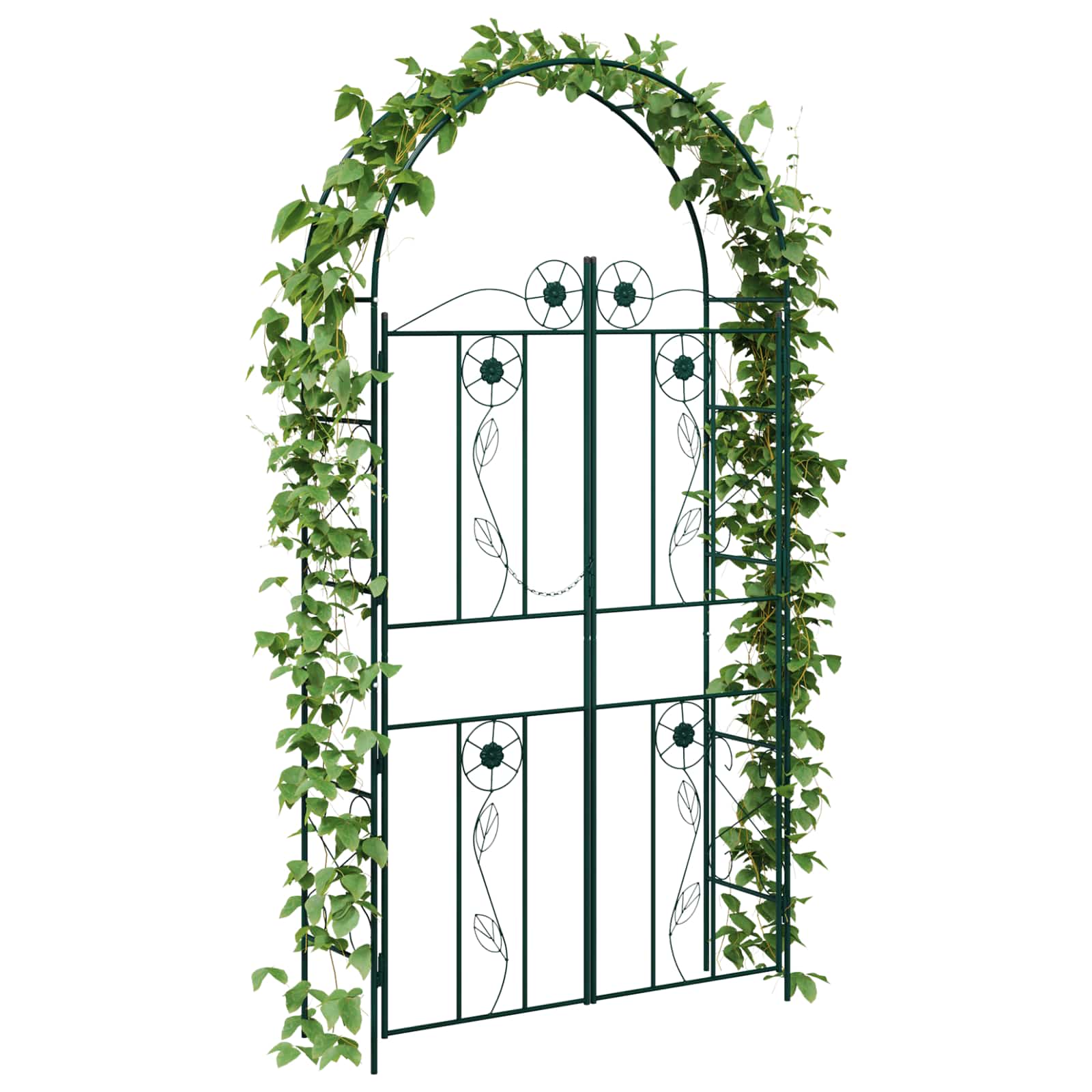 Gartenbogen Uni Schwarz 115 x 37 x 226 cm