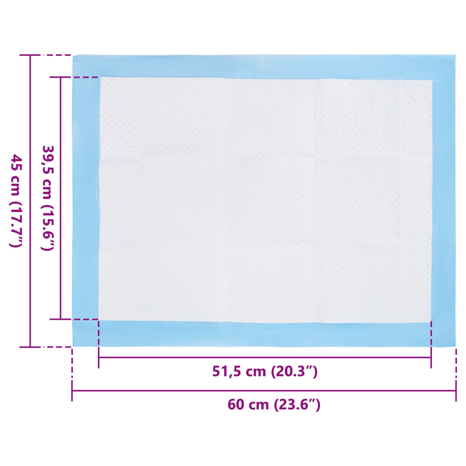 Vliesstoff Haustier Trainingspad 50 pcs 45 x 33 cm Vliesstoff