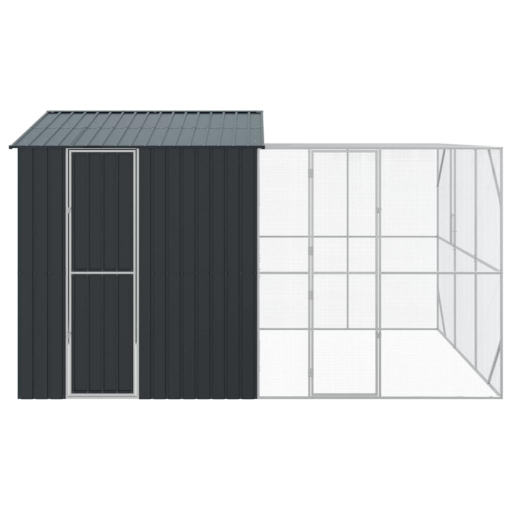Vogelkäfig Anthrazit 416,5 x 103 x 142 cm Verzinkter Stahl
