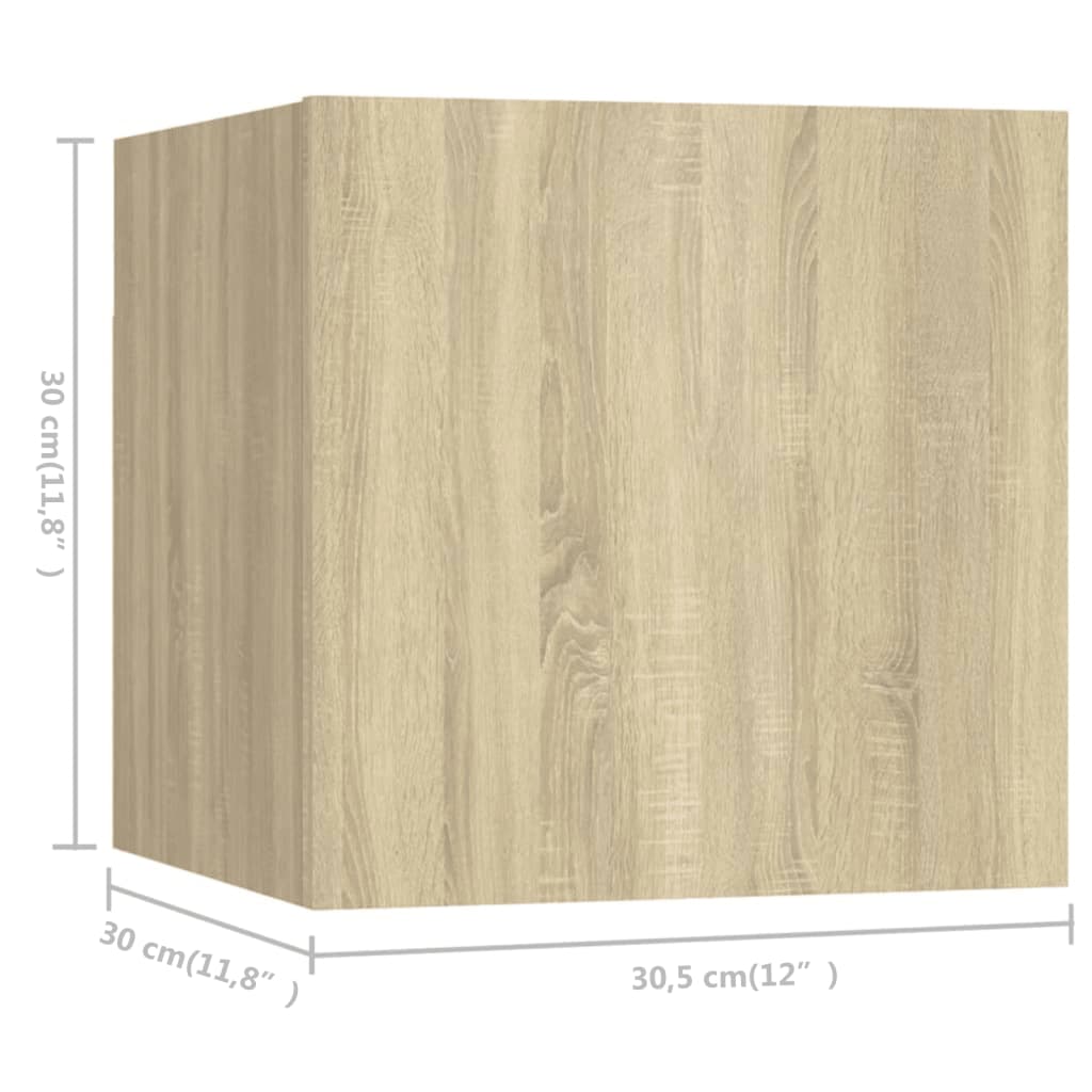 4-tlg. TV-Schrank-Set Weiß Holzwerkstoff