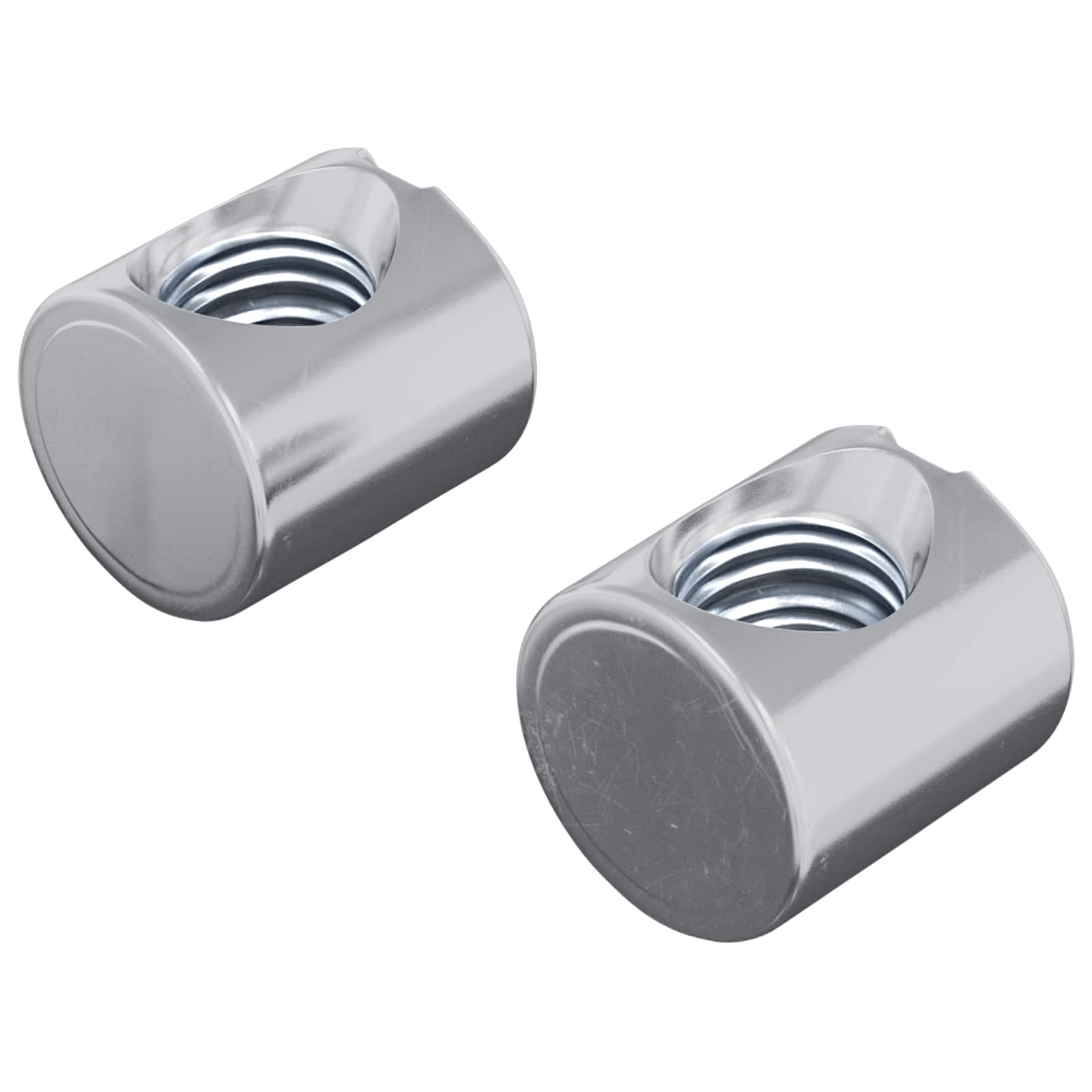 Zylindermuttern 2 pcs Silber M6 x 13 mm Metall