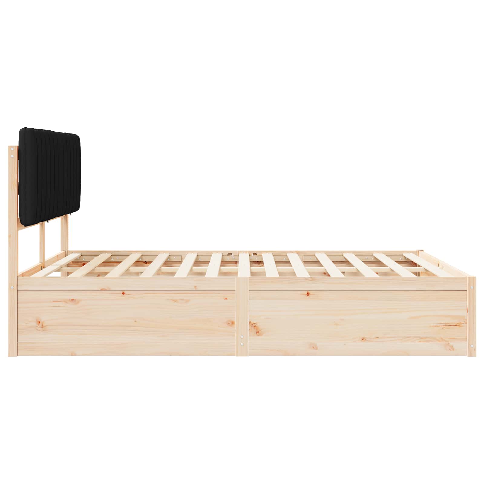 Bettgestell mit gepolstertem Kopfteil Hellgrau 200 x 200 cm