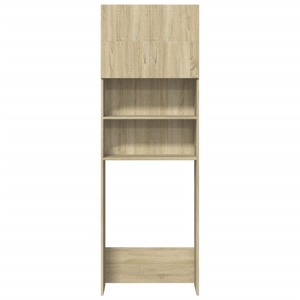 Waschmaschinenschrank-Set Weiß Holzwerkstoff