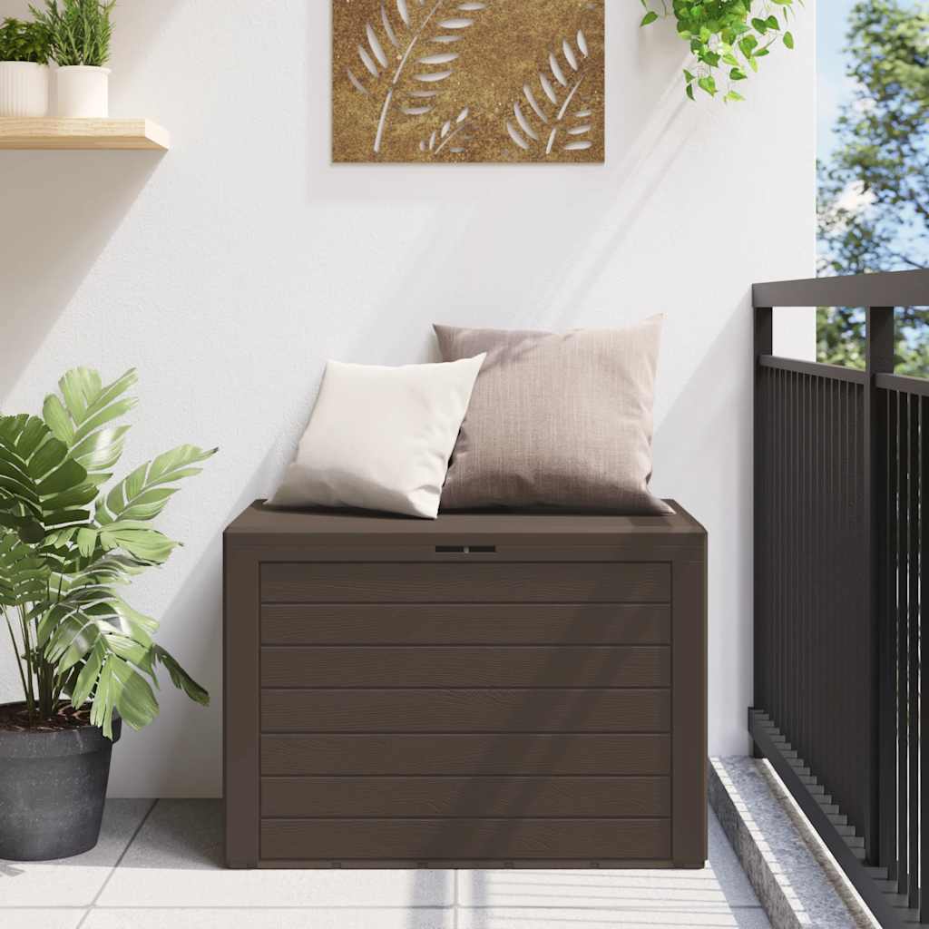Gartentruhe Braun 58,5x46x55 cm Polypropylen