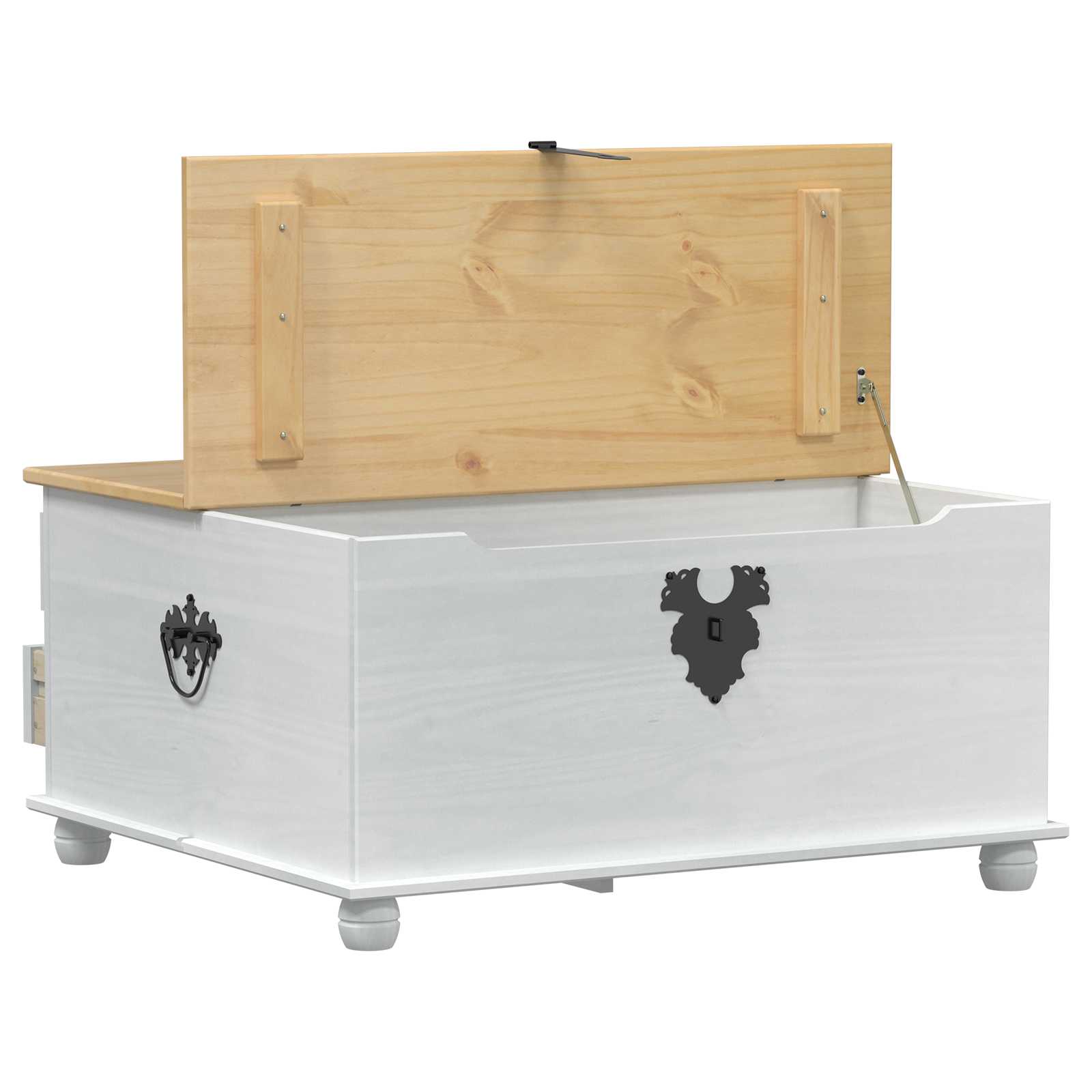 Truhe Corona 90x78x45 cm Massivholz Kiefer
