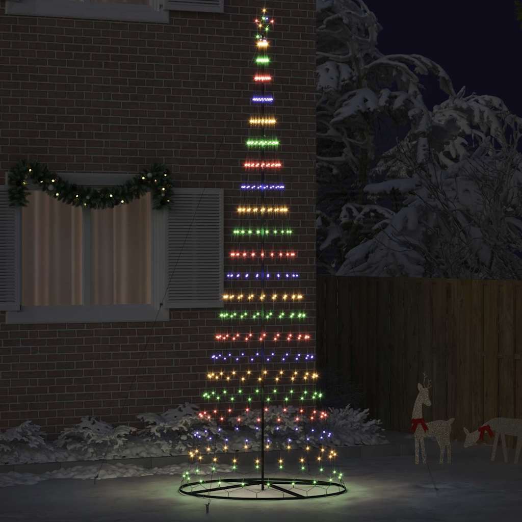 LED-Weihnachtsbaum mit 230 LEDs Mehrfarbig 184,5 cm Metall