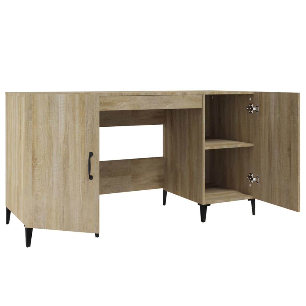 Schreibtisch mit Tür Altholz 140 x 50 x 75 cm Holzwerkstoff
