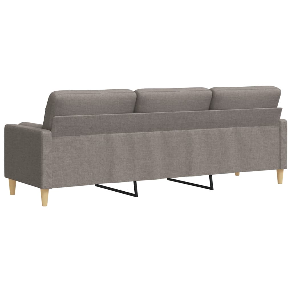 2-Sitzer-Sofa mit Zierkissen Braun 120 cm Stoff