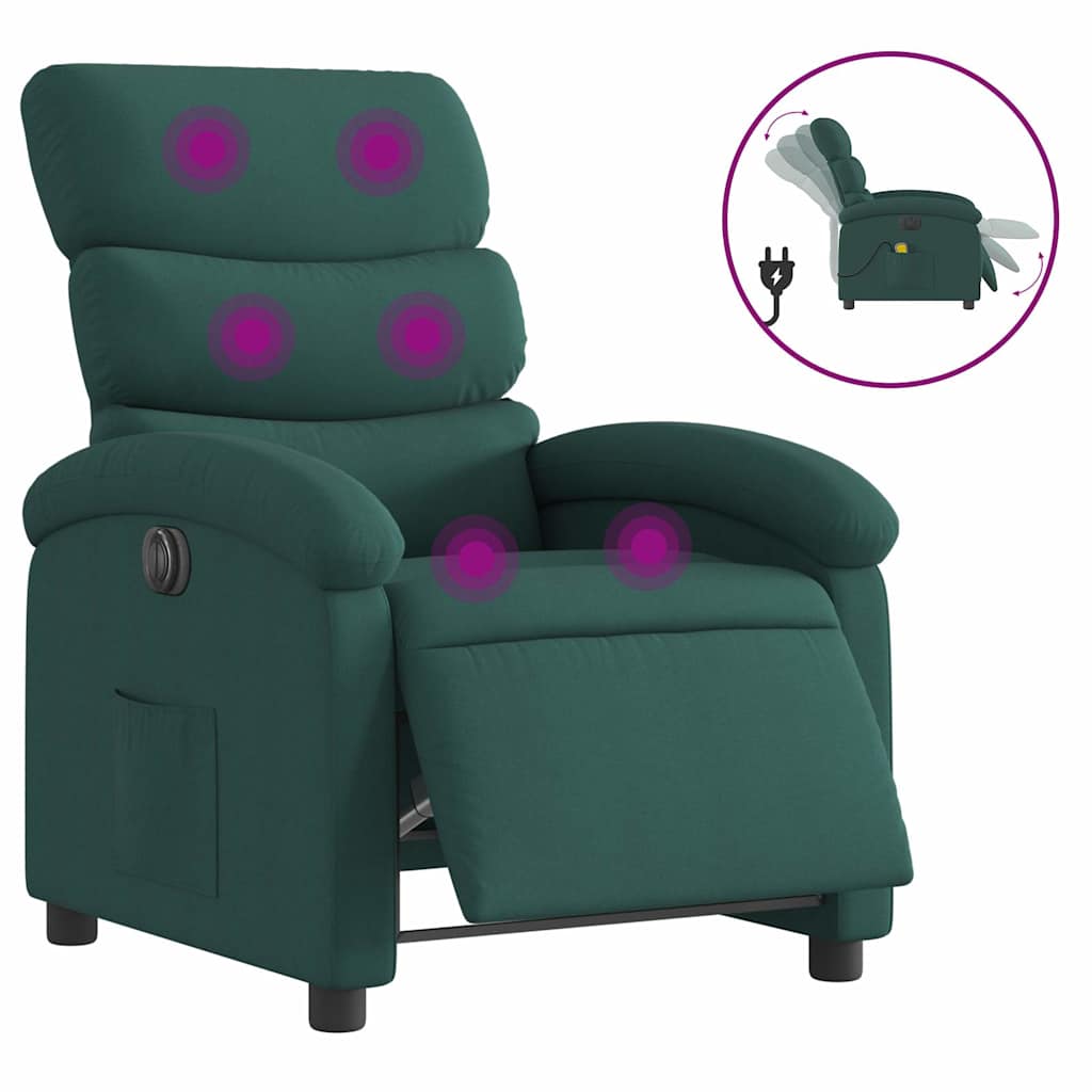 Relaxsessel Elektrisch Hellgrau Stoff