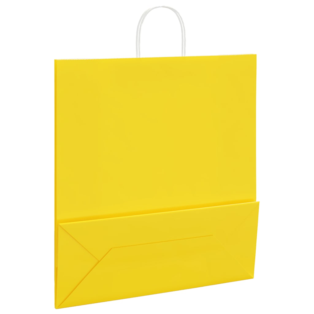 Papiertragetaschen 50 Stk. mit Henkeln Braun 21x11x36 cm