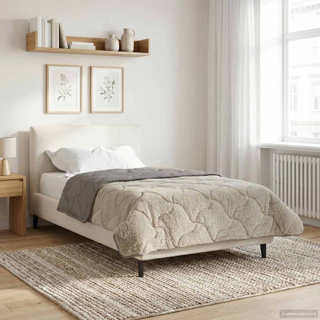 Winterbettdecke Gepolstert Anthrazit 135 x 200 cm