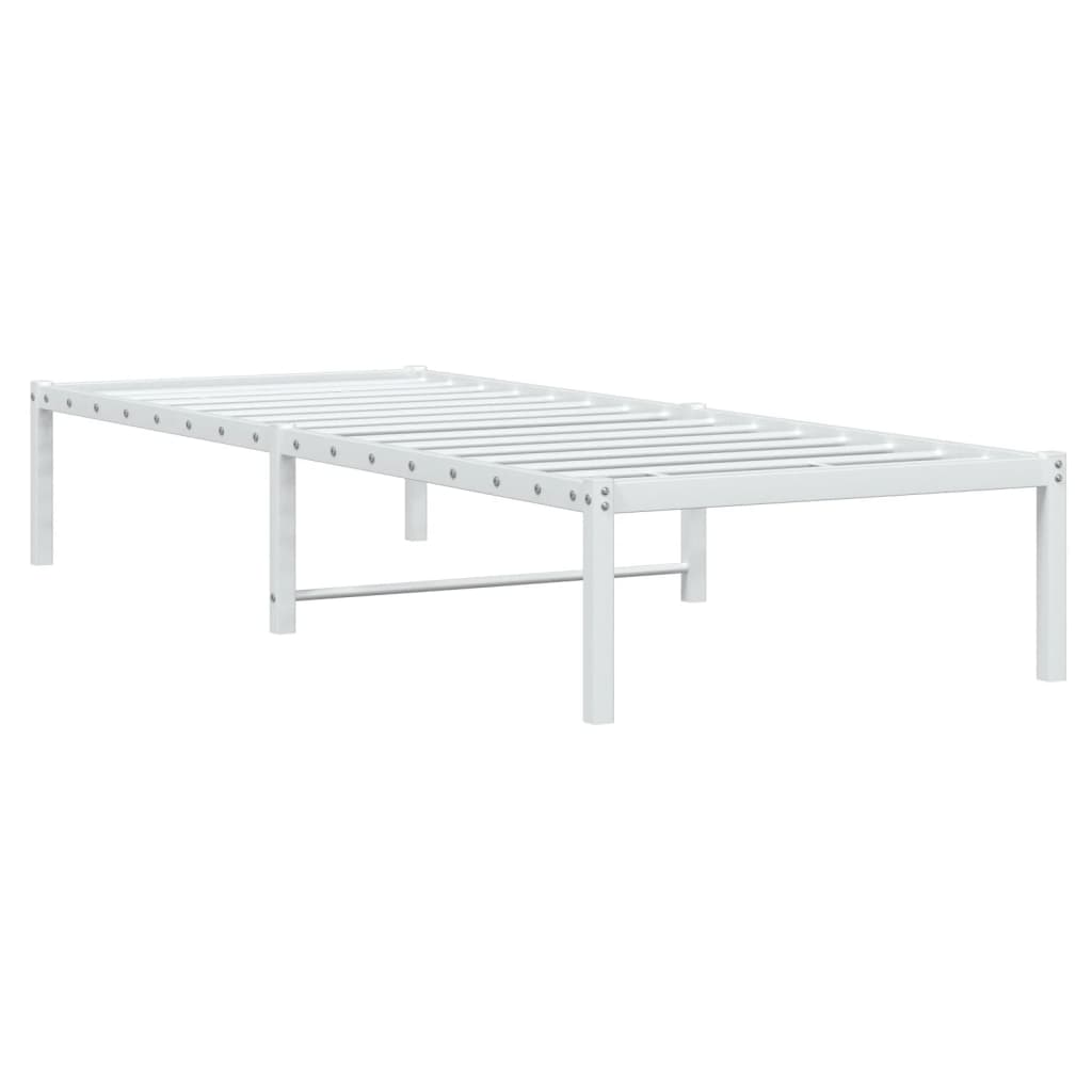 Bettgestell Metall Schwarz 75x190 cm