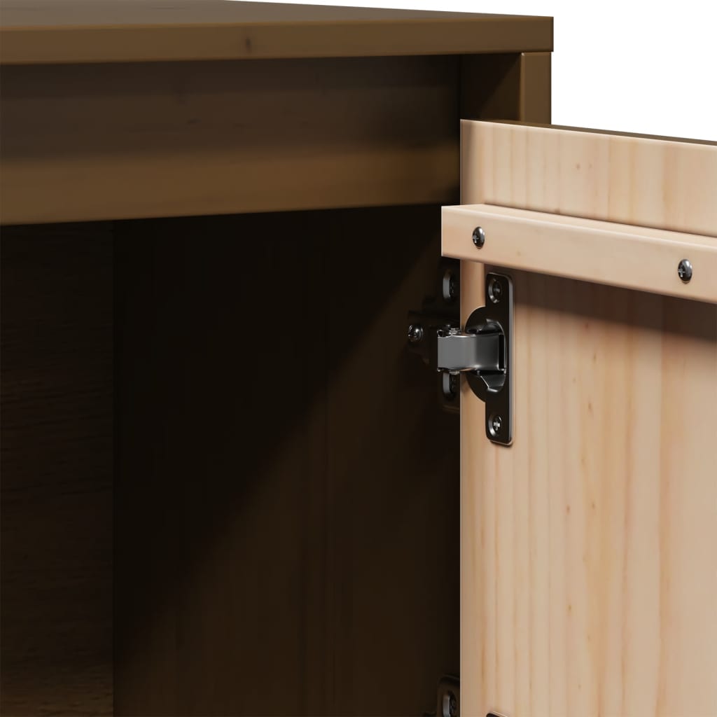 Highboard 74x35x117 cm Massivholz Kiefer