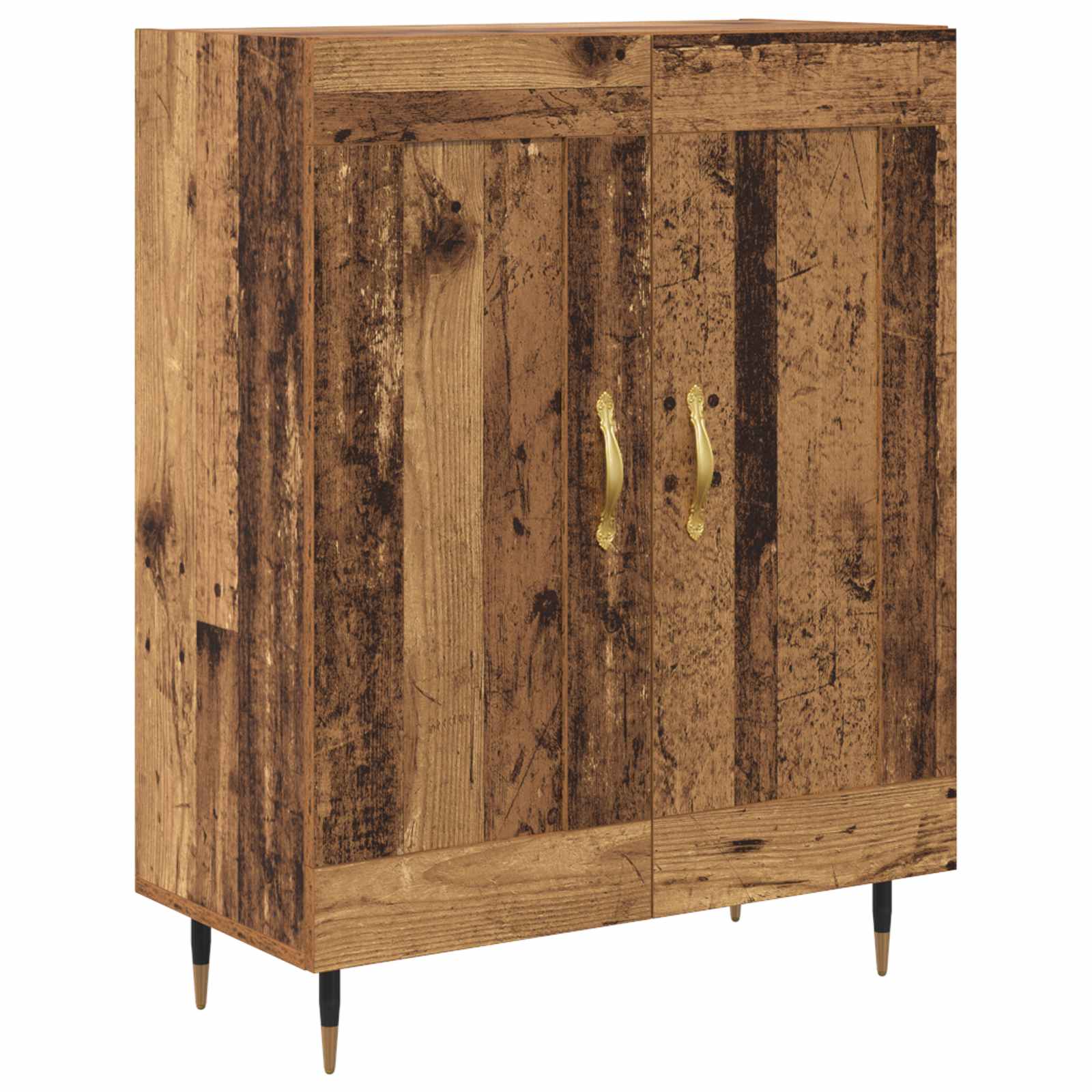 Highboard Betongrau 69,5x34x180 cm Holzwerkstoff