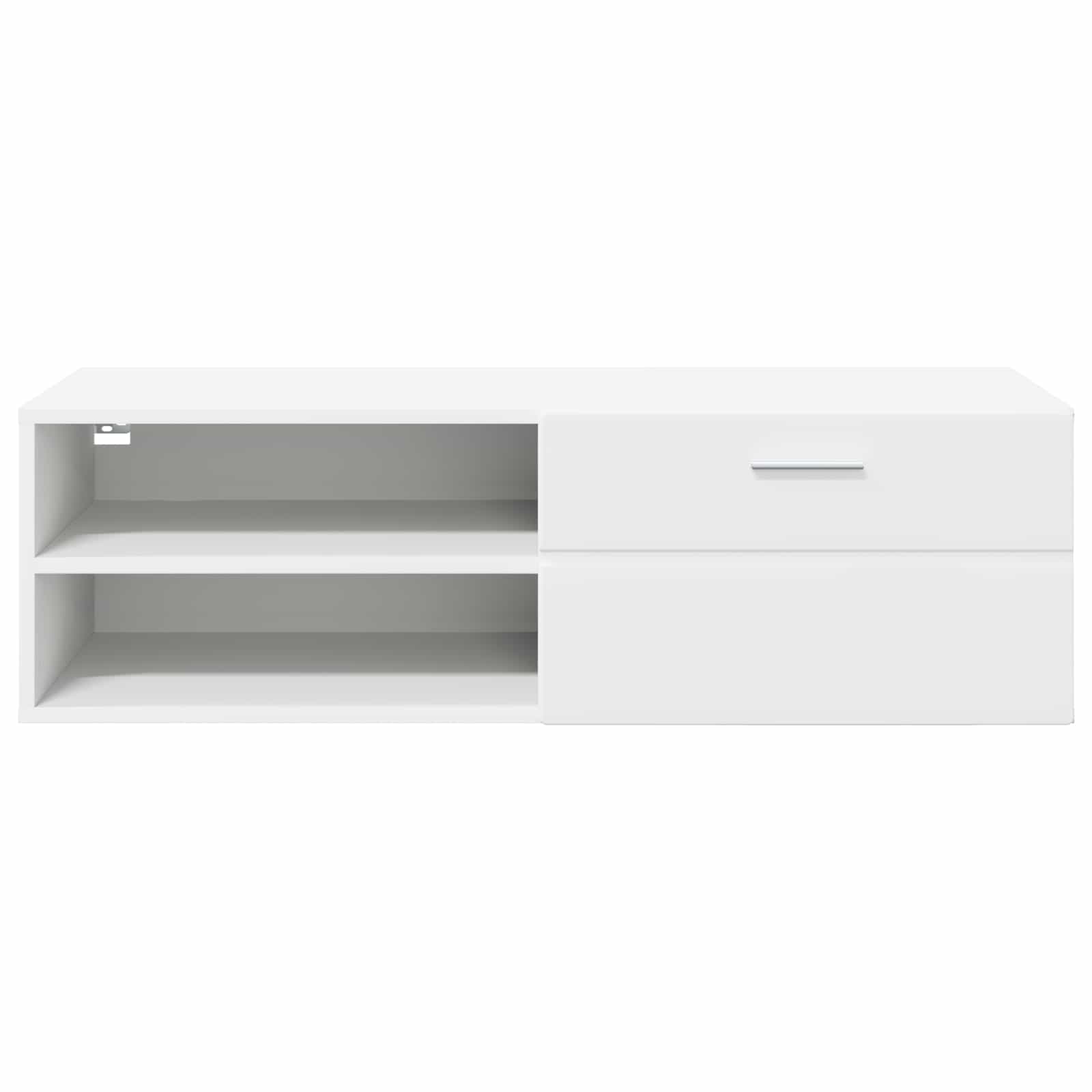 Highboard mit Regal FLORIN Weiß 60 x 35 x 182 cm Holzwerkstoff