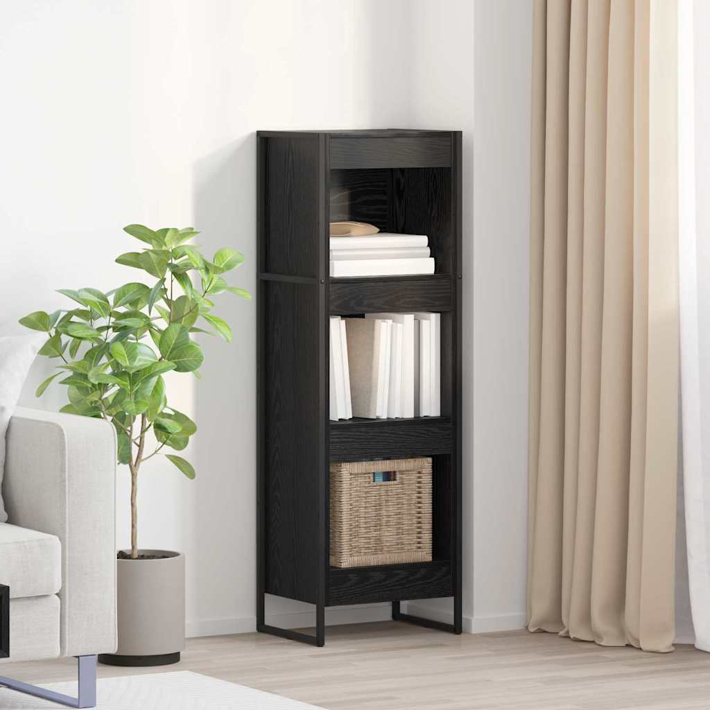 Bücherregal 2 pcs Schwarz Eichen-Optik 60 x 30 x 189,5 cm