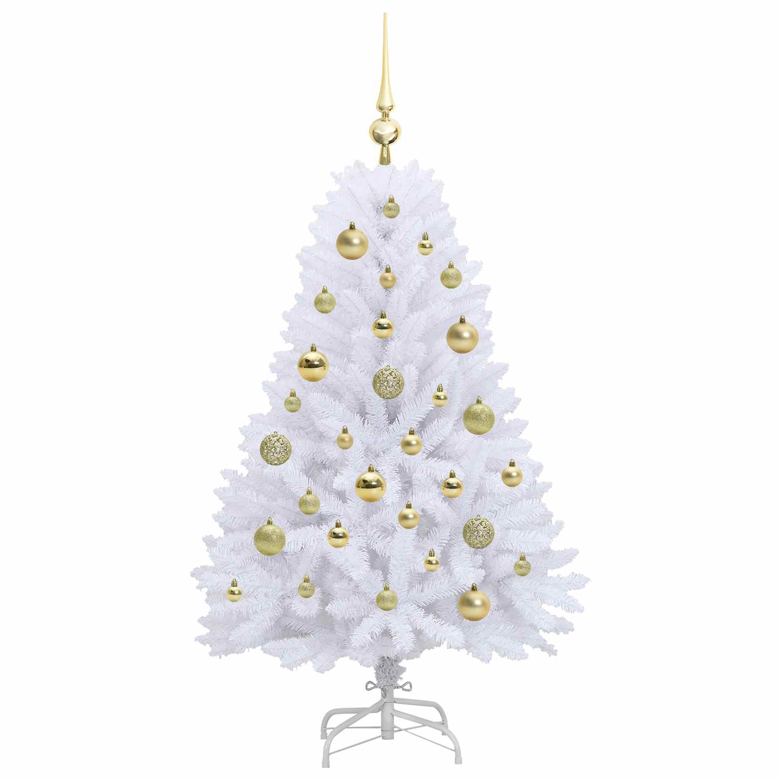 Künstlicher klappbarer Weihnachtsbaum Weiß 120 cm PVC und Stahl