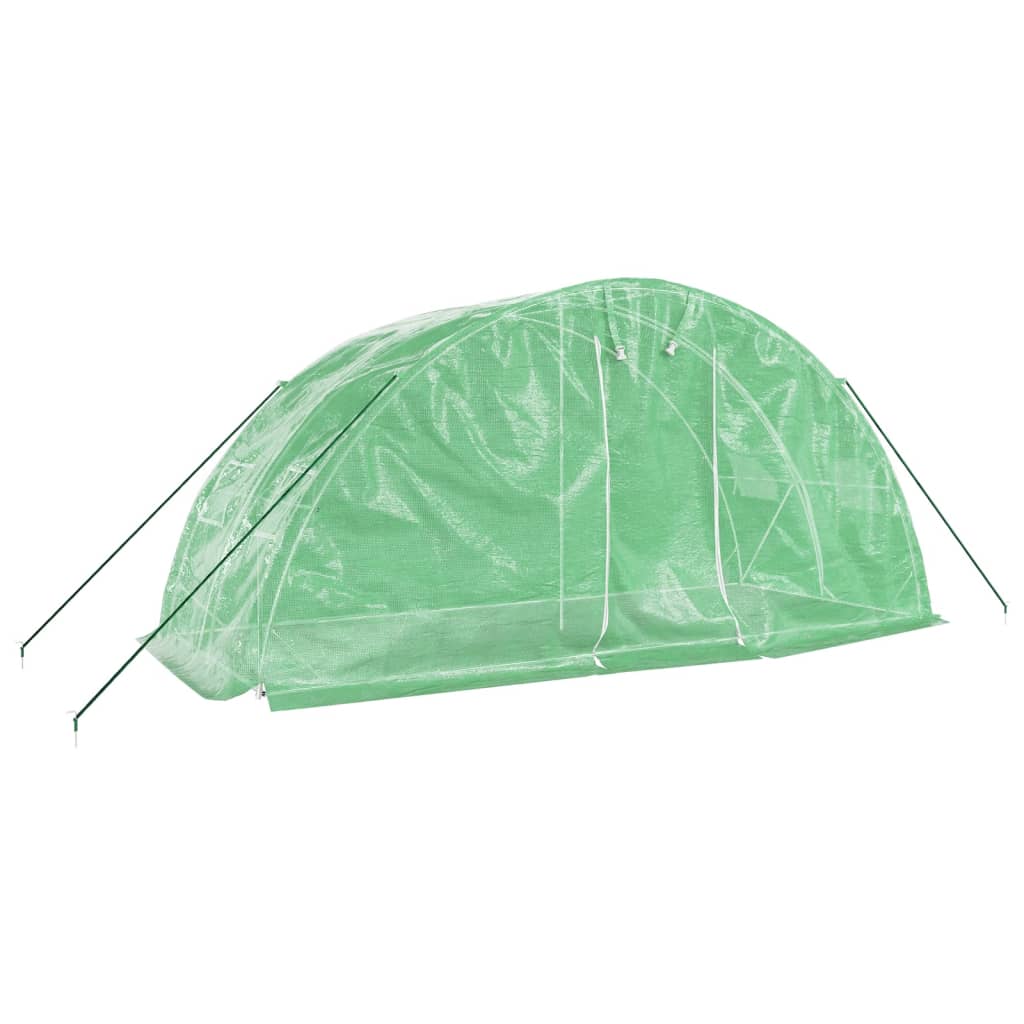 Gewächshaus mit Stahlrahmen Weiß 40 m² 8x5x2,3 m