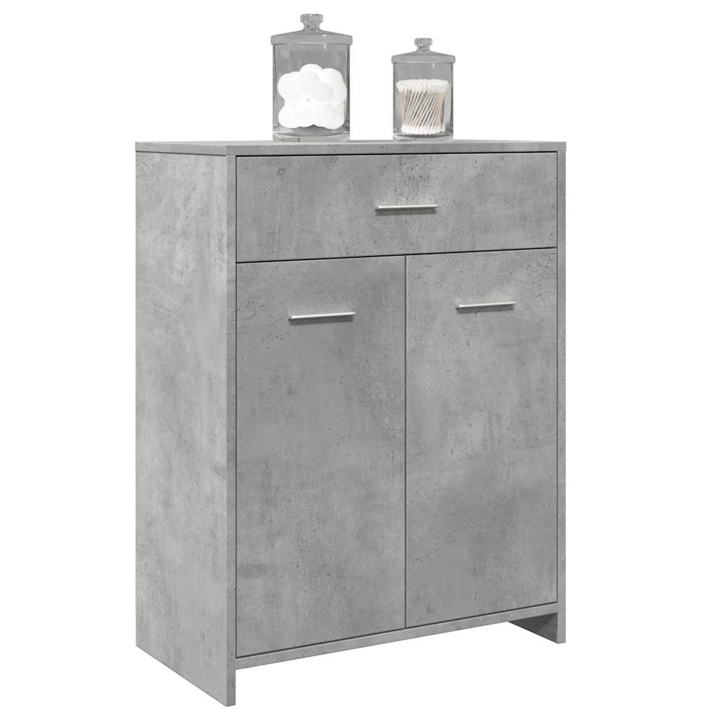 Badezimmerschrank Weiß 60x33x80 cm Holzwerkstoff