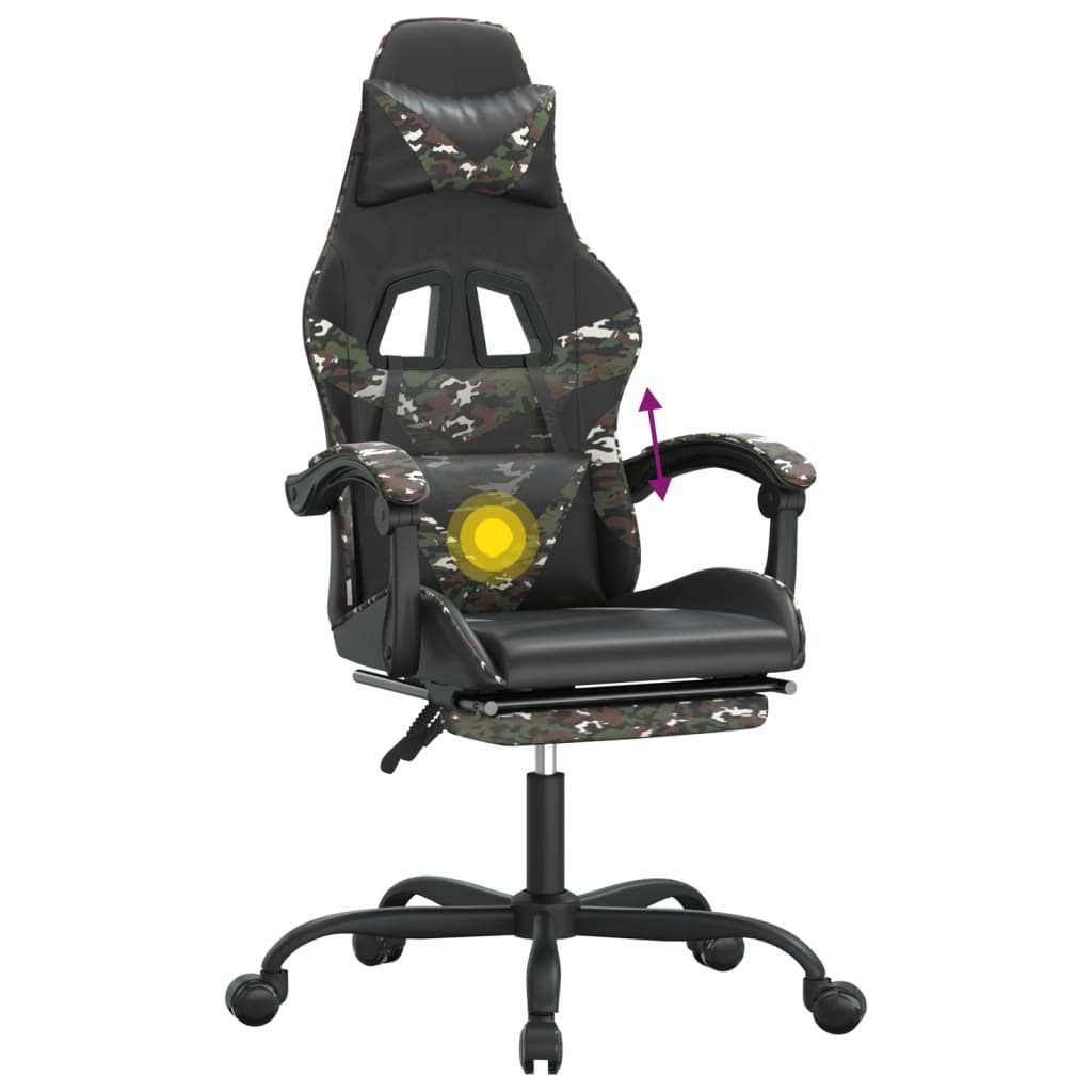 Gaming-Stuhl Drehbar Schwarz und Rot Kunstleder