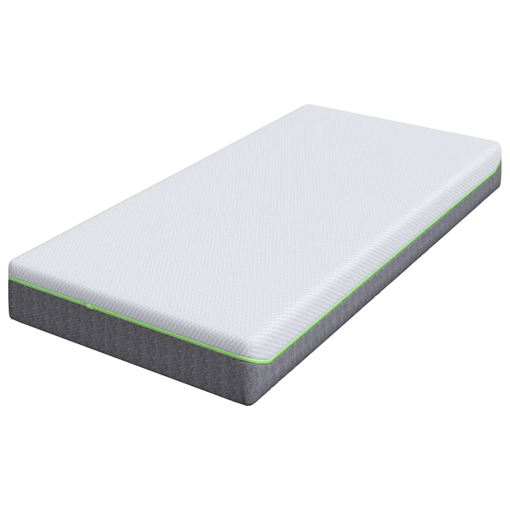 Matratze Weiß und Grau 80 x 160 cm Jacquard-Stoff