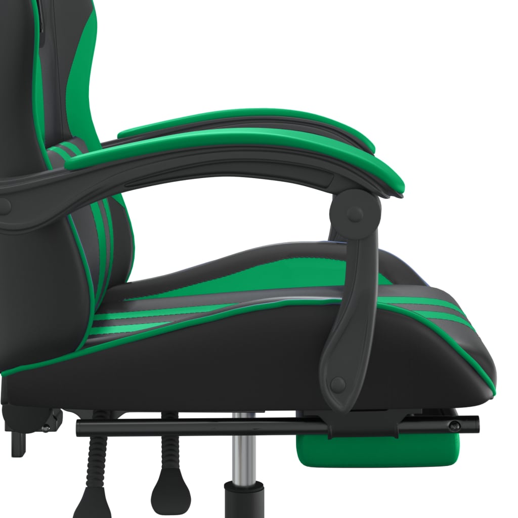 Gaming-Stuhl Drehbar Schwarz und Blau Kunstleder