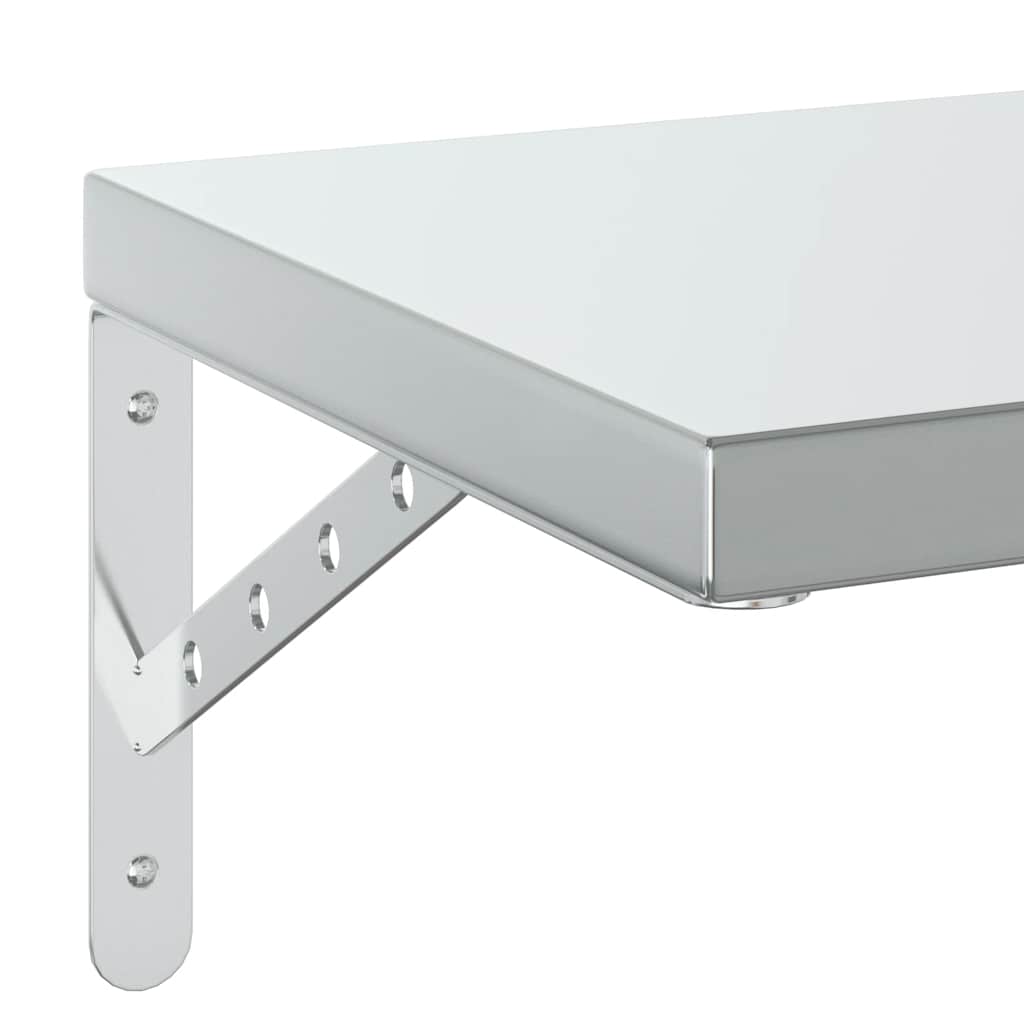 Wandregale 2 Stk. 100x40 cm Silbern Edelstahl