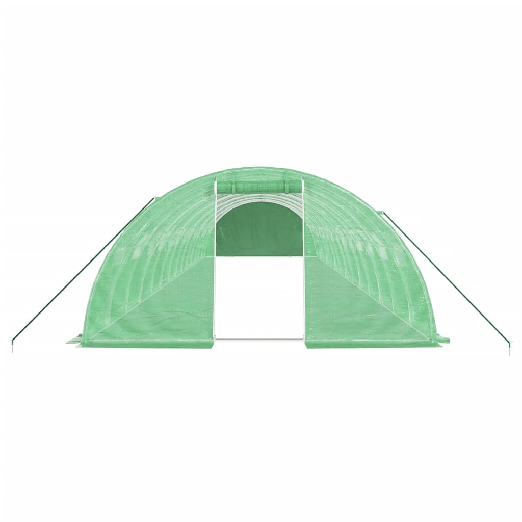 Gewächshaus mit Stahlrahmen Grün 8 m² 4x2x2 m