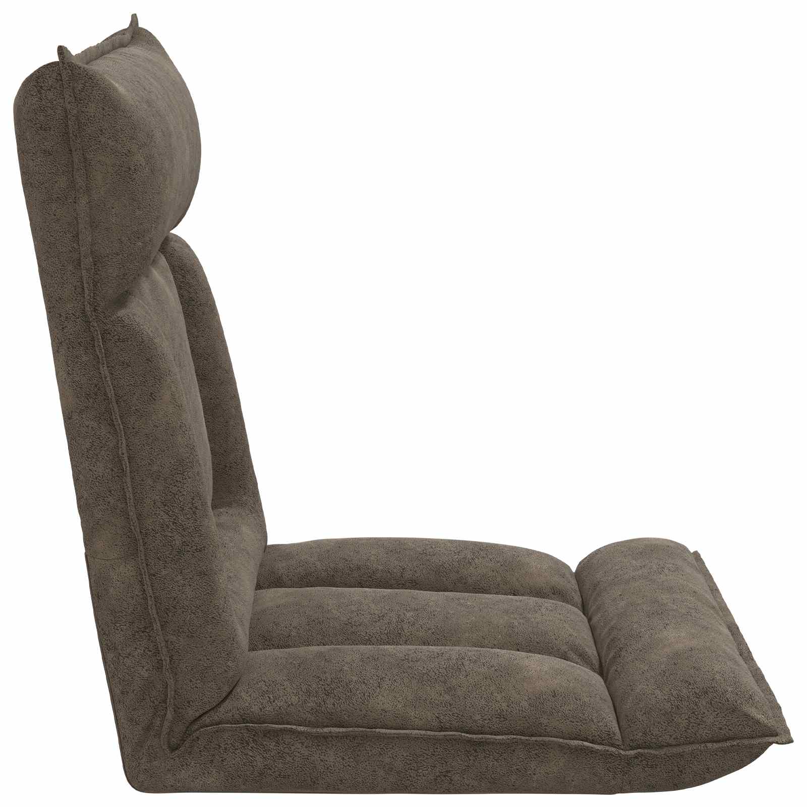 Verstellbarer Fußsessel Braun Stoff
