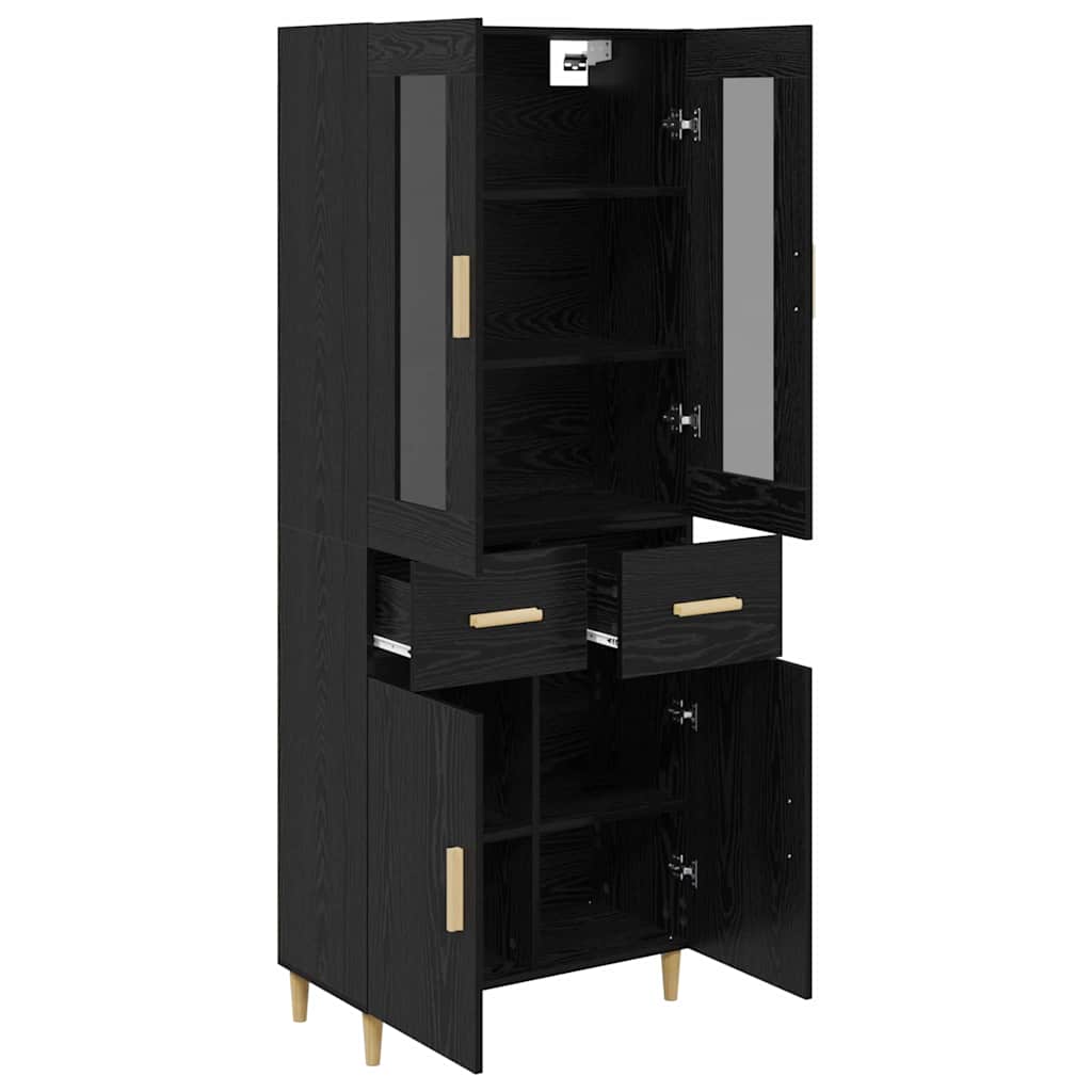 Highboard Altholz 69,5 x 34 x 180 cm Holzwerkstoff