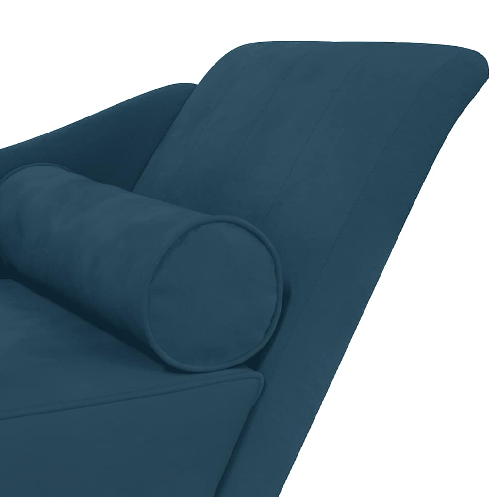 Chaiselongue mit Kissen Rosa Samt